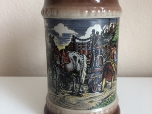 Sammelkrug Bierkrug mit Zinndeckel Bild 2