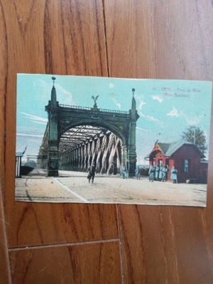 AK Kehl Rheinbrücke 14.01.1929 Versand