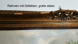 Ölgemälde Pferde Hof Reiten Deutschland Reitschule Gutshof Natur signiert Fohlen Bild 8