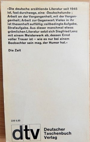 Deutschstunde / Siegfried Lenz / ISBN 3-423-00944-6 Bild 3