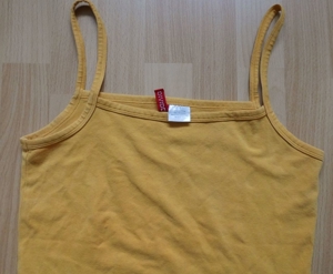 Trägertop / Kurztop Gr. M curry - 10% Stretchanteil Bild 2