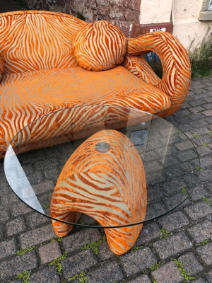 BRETZ Rarität WIE NEU - Sofa Slow Rider Tisch Tangerine-Zebra Bild 15