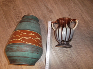 antike Keramik Vase, Blumenvase, Kellerfund 50er/60er Jahre Bild 1