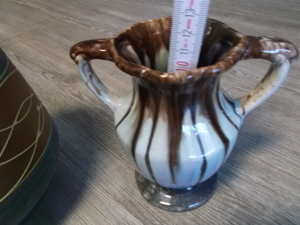 antike Keramik Vase, Blumenvase, Kellerfund 50er/60er Jahre Bild 3