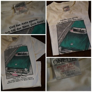 witzig: Herren T-Shirt: Und das Auto sprach: Ich bin der Herr dein Gott! Gr.46-48