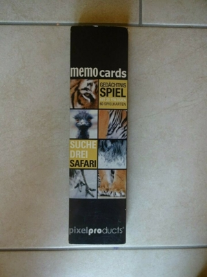 memo cards "Suche drei Safari" Gedächtnisspiel zu verkaufen