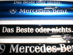 5x Mercedes Metall Kugelschreiber mit echter Gravur 107 126 208 CLK 210 211 R129 230 SL SLK GL Viano Bild 1