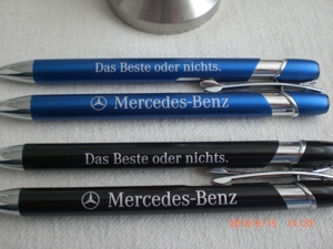 5x Mercedes Metall Kugelschreiber mit echter Gravur 107 126 208 CLK 210 211 R129 230 SL SLK GL Viano Bild 5