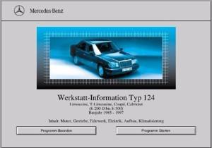 Mercedes 124 W124 Reparaturanleitung - Werkstatt Reparatur Service (Profi) CD - ALLE 1985 ) 1997 Bild 2