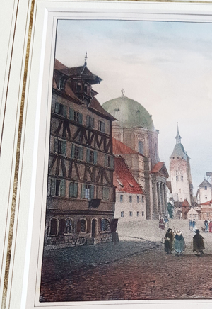Lithografie Billmark Jacottet 1860 Jakobskirche Nürnberg Altstadt Grafik Nuremberg Bild 7