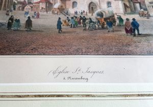 Lithografie Billmark Jacottet 1860 Jakobskirche Nürnberg Altstadt Grafik Nuremberg Bild 11