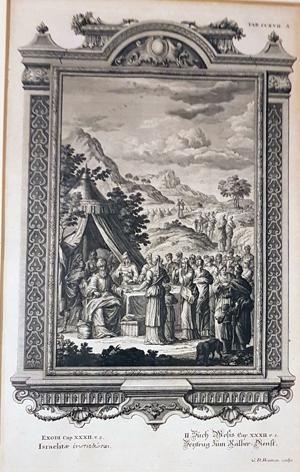 1731 Bibel Exodus Altes Testament Kupferstich antik Grafik Genesis Physica Sacra Bild 8