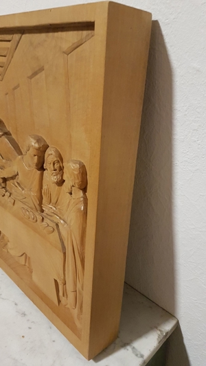 Jesus letztes Abendmahl Holzschnitzerei Kunst Südtirol Dolomiten Alpen Grödner Tal Bild 6