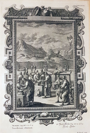 1731 Bibel Exodus Altes Testament Kupferstich antik Grafik Genesis Physica Sacra Bild 11