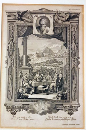 1731 Bibel Exodus Altes Testament Kupferstich antik Grafik Genesis Physica Sacra Bild 5
