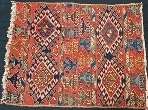 Sumakh Schahsavanen Persien Kermanschah Antik Taschenfront Khamseh rug