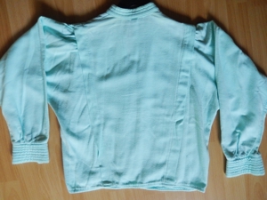 Mädchen-Bluse Gr. 158 zartgrün - effektvolle geschnitten - Baumwolle Bild 4