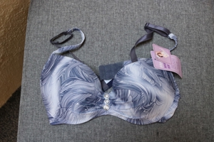 #Push-up BH, Gr. 75 B, #blau-weiß, #franz. Marke