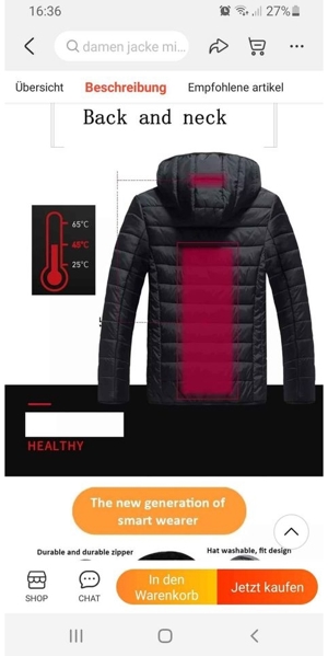 Beheizbare Winterjacke Unsisex Bild 2