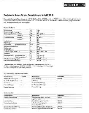 Mobiles Kompakt-Raumklimagerät Stiebel Eltron ACP 08 B, mit Zu- und Abluft-Schläuche Bild 8