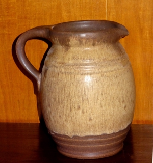 Herrliche glasierte Designer Vintage Silberdistel Vase, 338/22 Bild 1