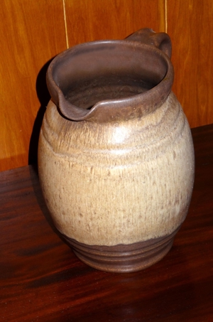 Herrliche glasierte Designer Vintage Silberdistel Vase, 338/22 Bild 12