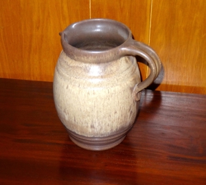 Herrliche glasierte Designer Vintage Silberdistel Vase, 338/22 Bild 16