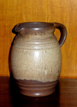Herrliche glasierte Designer Vintage Silberdistel Vase, 338/22 Bild 13