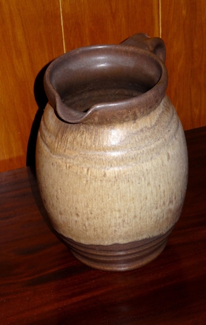 Herrliche glasierte Designer Vintage Silberdistel Vase, 338/22 Bild 14