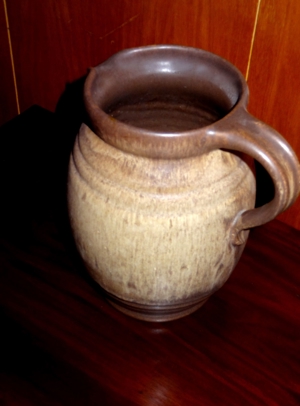 Herrliche glasierte Designer Vintage Silberdistel Vase, 338/22 Bild 10