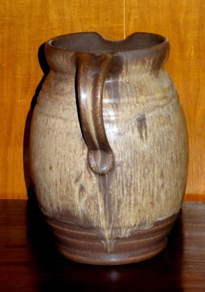 Herrliche glasierte Designer Vintage Silberdistel Vase, 338/22 Bild 11