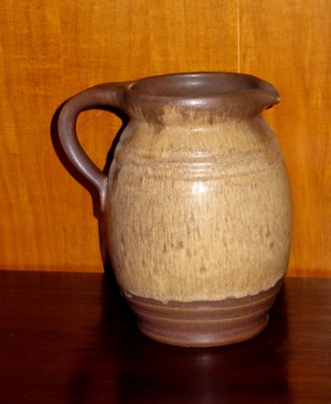 Herrliche glasierte Designer Vintage Silberdistel Vase, 338/22 Bild 3