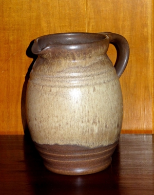 Herrliche glasierte Designer Vintage Silberdistel Vase, 338/22 Bild 15