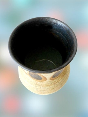 Tolle Sgrafo Keramik-Vase 60 - 70er Jahre, 3138/15, Peter Müller Bild 4