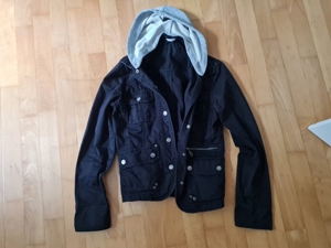 Übergangsjacke Jacke mit Kaputze schwarz Damen Gr. M 38 Pimkie