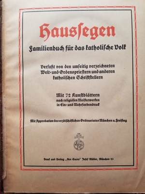 Haussegen- Familienbuch für s katholische Volk - von 1912 Bild 3
