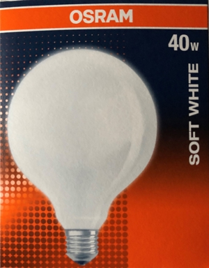 OSRAM BELLALUX GLOBE G120 E27 40W Soft White  opal weiß Globelampe o 120mm Bild 3