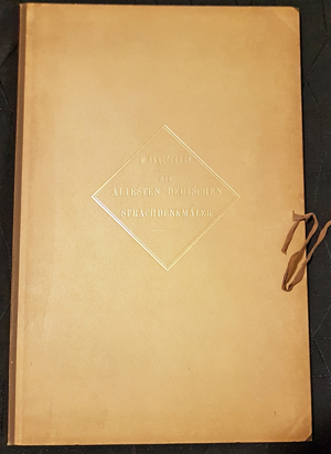 Handschriften Magda Enneccerus Die Ältesten Deutschen Sprach-Denkmäler L. Verlag Frankfurt 1897.