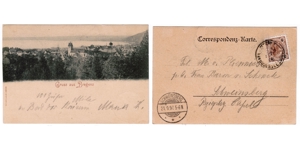 Bregenz, Correspondenz-Karte, Schiffspost, Baronin von Schenck, Schweinsberg, Mathilde v. Ploennies, Bild 5