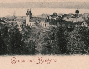 Bregenz, Correspondenz-Karte, Schiffspost, Baronin von Schenck, Schweinsberg, Mathilde v. Ploennies, Bild 2