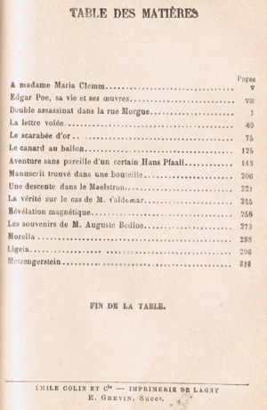 Histoires extraordinaires par Edgar Poe traductin de Charles Baudelaire, Nouvelle Edition Bild 10