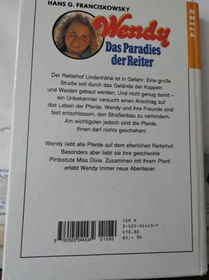 Wendy - Das Paradies der Reiter - Hans G. Franciskowsky - ISBN 3-505-04443-1 Bild 2