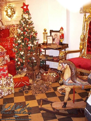 Nostalgische Event Weihnachtsdekorationen, antike Weihnachts-Lounge & Der Weihnachtsmann vom Nordpol Bild 11