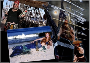 PIRATEN DER KARIBIK! Shows mit Piraten Kapitän Jack Sparrow Doubles Schiffsmannschaft & Meerjungfrau Bild 3