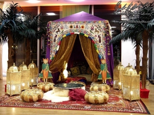 Zelt Verleih! Eingerichtete Maharaja Beduinen Deko-Wüstenzelt Nomadenzelt für z.B. Tee Shisha Lounge Bild 20