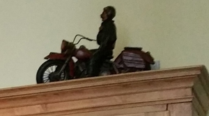 Harley Davidson Fahrer, Skulptur ca. 45cm