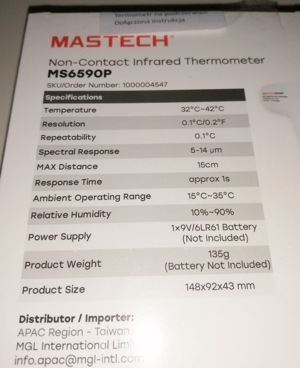 Stirnthermometer digital (Originalverpackt) Bild 4