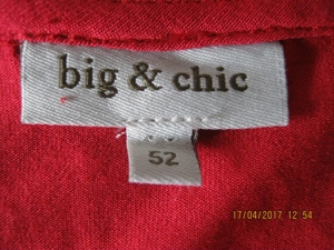 Rotes Shirt mit Stern-Applikation Größe 52 Bild 3