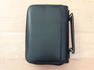 Organizer Leder-Optik schwarz Handyfach Tragegriff Geldbeutel Notizen Timer Zweigeteilt Bild 2