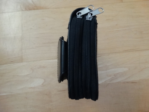 Organizer Leder-Optik schwarz Handyfach Tragegriff Geldbeutel Notizen Timer Zweigeteilt Bild 4